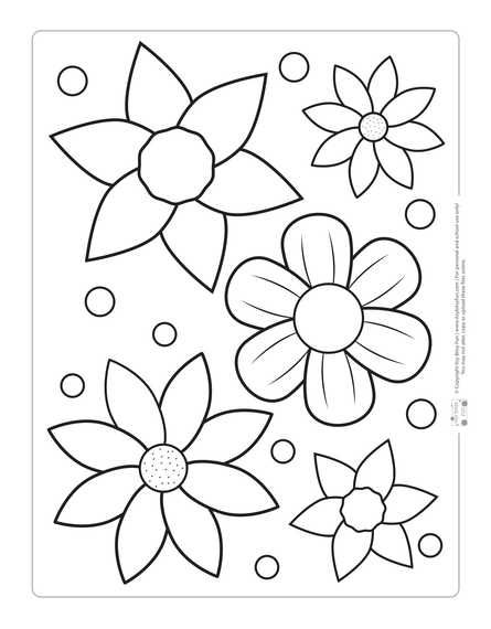 Flowers Coloring Page Printable Coloring Page Flowers, Spring Flowers Coloring Pages, Simple Flower Coloring Pages, Printable Flower Pattern, Flower Coloring Pages For Kids, Printable Easter Coloring Pages, Flowers To Color, Easter Coloring Pages For Kids, Free Easter Coloring Pages