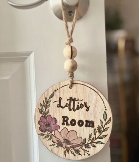 Wood Burning, Pyrography, Door Hangers, Kid Names, Wood