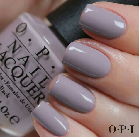 Greyish Purple Grey Nail, Grey Nail Polish, Nail Polish Swatches, Gel Set, Her Nails, Gray Nails, Opi Nail Polish, Neutral Nails, Opi Nails