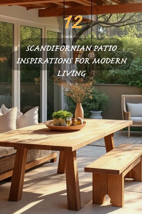 I absolutely love the blend of Scandinavian simplicity and Californian warmth in this patio design. The wooden table and bench create a cozy yet modern vibe, perfect for outdoor gatherings. The lush greenery in the background complements the natural materials beautifully, making it an ideal spot for enjoying sunny days with friends and family. Discover how to infuse your outdoor space with Scandifornian charm! Wooden Table And Bench, Modern Victorian Bedroom Ideas, Modern Victorian Bedroom, Days With Friends, Eclectic Dining Room, Eclectic Dining, Patio Design Ideas, Minimalist Living Room Design, Victorian Bedroom