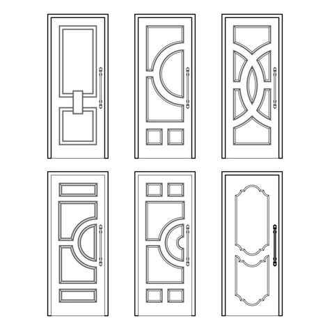 Entrance Door Elevation Design, Door Elevation Design, Door Design Drawing, Classic Interior Doors, Drawing On Doors Ideas, Door Detail Drawing, Simple Door Design, Door Elevation, Door Drawing