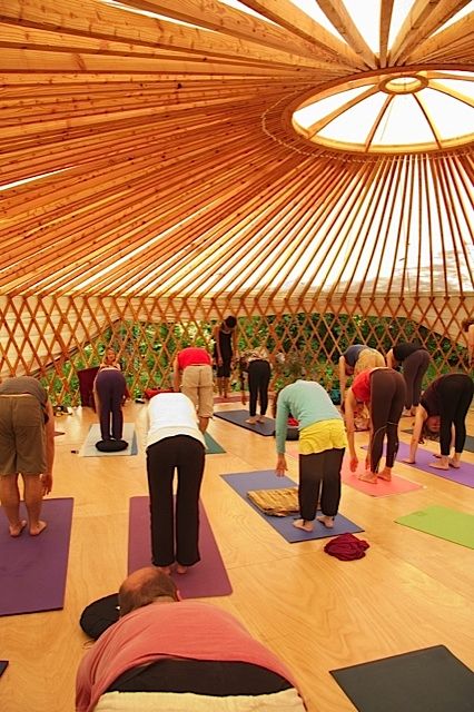 Yoga studio yurt Yurt Yoga Studio, Yurt Studio, Yoga Yurt, Yurt Retreat, Outdoor Yoga Studio, Yoga Hall, Wellness Center Design, Yoga Meditation Space, Yoga Shala