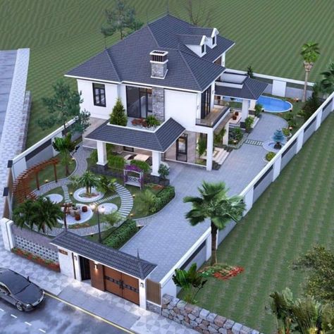 बेडरूम डिजाइन, Modern Village, Home Designs Exterior, Two Story House Design, Villain Aesthetic, House Plans Mansion, Best Modern House Design, Casas The Sims 4, Village Photography