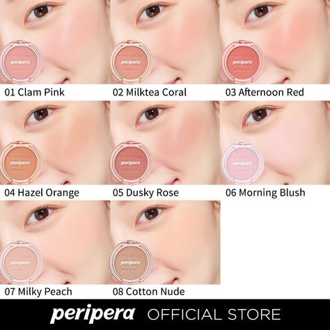 Peripera Blush, Dollie Makeup, Warm Tone Makeup, J Makeup, Makeup Hacks Videos, Neutral Skin Tone, Powder Texture, All Body Workout, Makeup Accesories