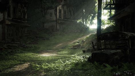 ArtStation - Post Apocalyptic Forest, Jayson Kassis Post Apocalyptic Nature, Post Apocalyptic Forest, Apocalyptic Forest, Apocalypse Photography, Apocalypse Items, Apocalypse Landscape, Post Apocalyptic City, Abandoned City, Apocalypse World