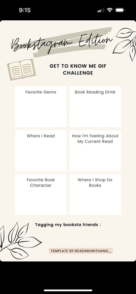 Bookish Questions To Ask, This Or That Book Edition, Meet The Bookstagrammer, Bookish Templates, Bookish Content, Bookstagram Templates, Bookstagram Ideas, Bookstagram Posts, Book Review Template