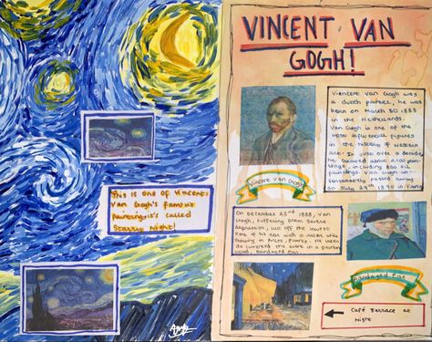 A Level Art Sketchbook Layout, Artist Research Page, Art Zine, Gcse Art Sketchbook, A Level Art Sketchbook, Vincent Van Gogh Art, Arte Van Gogh, Art Study, Art Journal Therapy