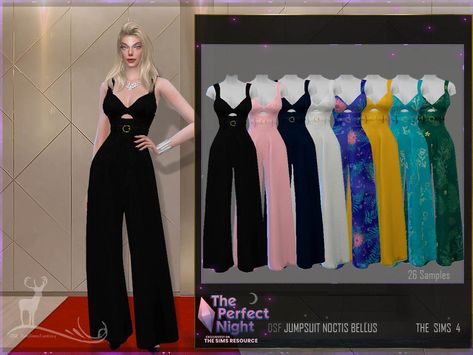 DanSimsFantasy's The Perfect Night Jumpsuit Noctis Bellus Sims 4 Jumpsuit, Sims 4 Mac, Night Jumpsuit, Sims 4 Toddler Clothes, Ts4 Clothes, Sims 4 Content, Sims 4 Cas Mods, Pelo Sims, Sims 4 Game Mods