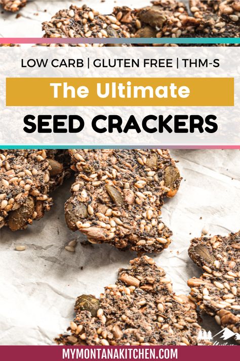 You can easily make your own keto crackers at home using this Ultimate Seed Crackers recipe. These easy and delicous seed crackers use a blend of sunflower seeds, pumpkin seeds, white sesame seeds, ground flaxseed, and chia seeds. They're perfect for dipping or topping with your favorite keto-friendly spread! Grab the recipe for this crunchy, flavor-filled snack now. Ground Flaxseed Recipes, Chia Seed Crackers Recipe, Flaxseed Crackers Recipes, Pumpkin Crackers Recipe, Flax Seed Crackers Recipe, Sesame Seed Snacks, Seeded Crackers Recipe, Flax Crackers, Seed Crackers