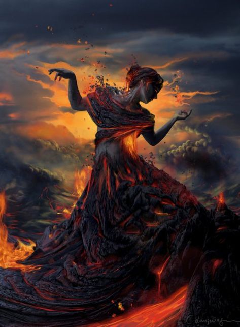 Hawaiian Mythology, Goddess Of The Hearth, Fire Goddess, Charles Martin, Goddess Aesthetic, Indigo Chapters, Greek Gods And Goddesses, Greek Mythology Art, Fire Art