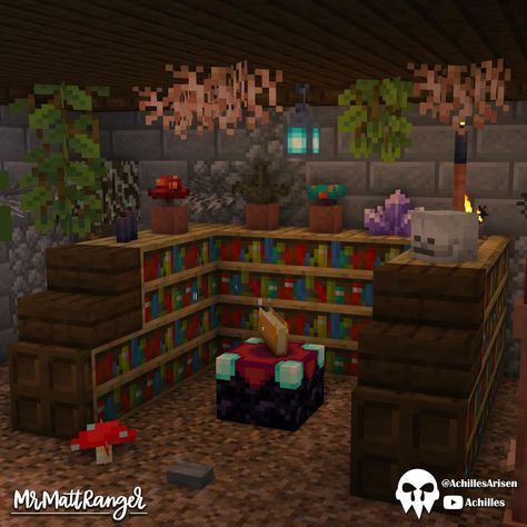 MrMattRanger | Minecraft Builder (@mrmattranger) • Instagram photos and videos Aesthetic Enchanting Room Minecraft, Enchanting Table Room Minecraft, Enchanting Table Minecraft, Enchanting Room Minecraft, Table Minecraft, Building Blueprints, Villa Minecraft, Enchanting Table, Modded Minecraft