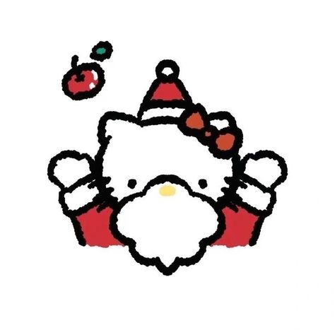 Christmas Pfp Drawing, Christmas Pfps Y2k, Navidad Random Icons, Christmas Sanrio Icons, Hello Kitty Christmas Icon, Christmas Drawings Aesthetic, Christmas Pfp Hello Kitty, Christmas Aesthetic Drawing, Hello Kitty Christmas Pfp