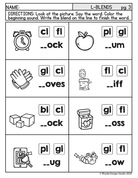 Free L-Blend Worksheets: Practice Beginning Consonant Blends Blend Sound Worksheets, Diagraphs And Blends Worksheets Free, Beginning Blends Worksheets Free, Blend Words Worksheets, L Blends Activities, L Blends Worksheets, Reading Blends, Beginning Blends Worksheets, Phonics Blends Worksheets