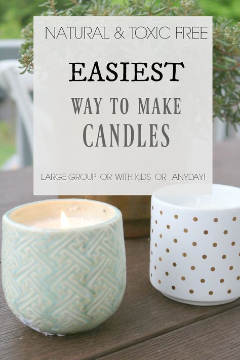 Candle making is a super fun DIY and you can control the ingredients that go inside. I prefer to use non-toxic waxes and oils. On the blog, I'm sharing the EASIEST way to make non-toxic candles! #candlemaking #non-toxiccandles #nestingwithgrace #candles Diy Candles Easy, Hand Dipped Candles, Make Candles, Soya Mumu, Making Candles Diy, Candle Making Business, Diy Marble, Food Candles, Homemade Soap Recipes