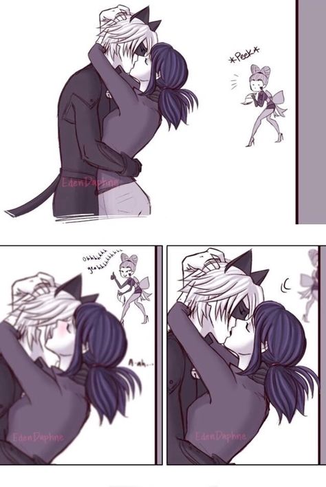 Comics Ladybug, Mlb Comics, Miraculous Ladybug Kiss, Marinette Et Adrien, Adrian And Marinette, Baby Blue Wallpaper, Ladybug And Cat Noir, Miraculous Ladybug Oc, Disney Characters Videos