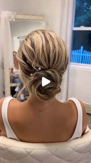 Kristen Okaly on Instagram: "Slightly textured bun tutorial 🤍 . . #njbridetobe #njbride #njbridalhair #njbridalhairstylist #bridalhairstyles #bridalhairideas #updohairstyles #updoideasforbrides #updoeducation #hairtutorial #texturedbun #classicbride #haireducation" Classy Bun Wedding Hair, Low Textured Bun Wedding Hair, Low Messy Bun Wedding Hair Front View, Textured Updo Wedding Low Buns, Veil Placement Updo Low Buns, Bride Low Bun Hairstyles Tutorial, Low Bun Wedding Hair Front View, Low Bun Wedding Hair Tutorial, Wedding Updo Texture