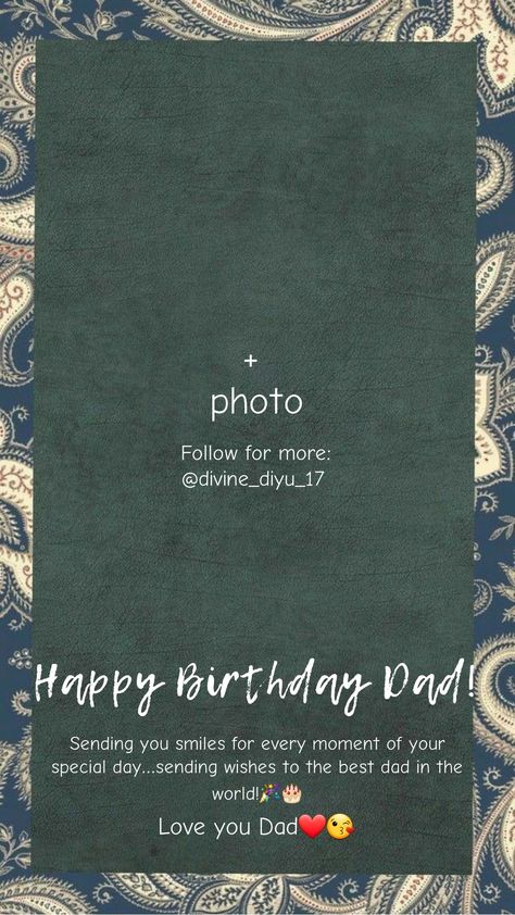 Father Birthday Template Instagram, Happy Birthday Papa Background, Dads Birthday Story Ideas, Dad Birthday Video Edit, Happy Birthday Appa Wishes, Happy Birthday Pappa Instagram Story, Happy Birthday Bhaiya Template, Happy Birthday Papa Frame, Papa Birthday Story Idea