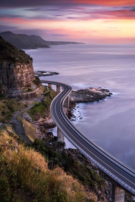 Sea Cliff Bridge, Clifton, Australia Sea Cliff Bridge, Amsterdam Shopping, Sea Cliff, Australia Photos, Australia Travel, Travel Insurance, New South Wales, Land Scape, Beautiful World