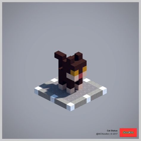 Cat Statue Statue Minecraft, Minecraft Statue, Construction Minecraft, Minecraft Statues, Minecraft Decoration, Rumah Minecraft Sederhana, Voxel Art, Bangunan Minecraft, Minecraft Banners