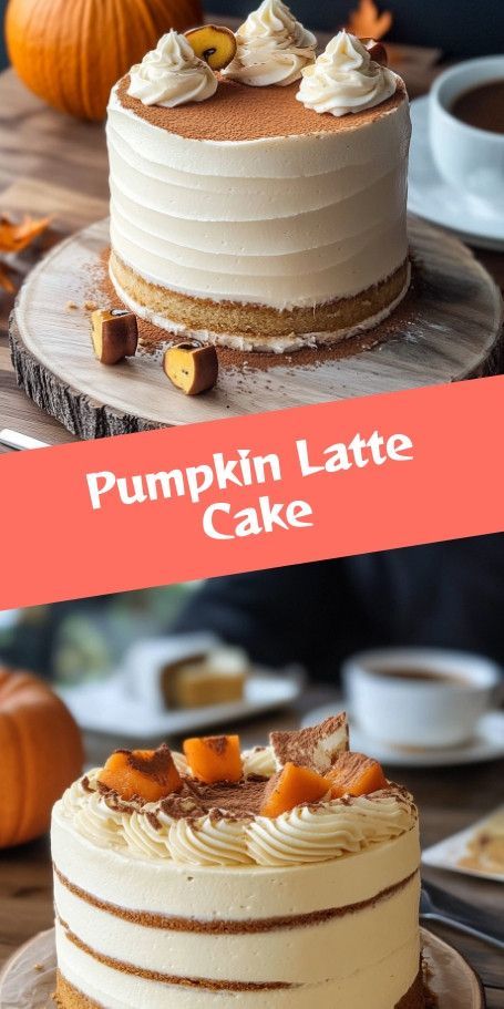 Pumpkin Spice Latte Cake Recipe for Fall Lovers Indulge in the ultimate autumn dessert with this Pumpkin Spice Latte Cake. Infused with rich pumpkin spices and the beloved taste of a seasonal latte, it's the perfect centerpiece for cozy gatherings and festive occasions this fall. Pumpkin Spice Latte Cake, Latte Cake, Autumn Dessert, Pumpkin Spices, Recipe For Fall, Fall Lovers, How To Make Pumpkin, Pumpkin Latte, Dump Cake