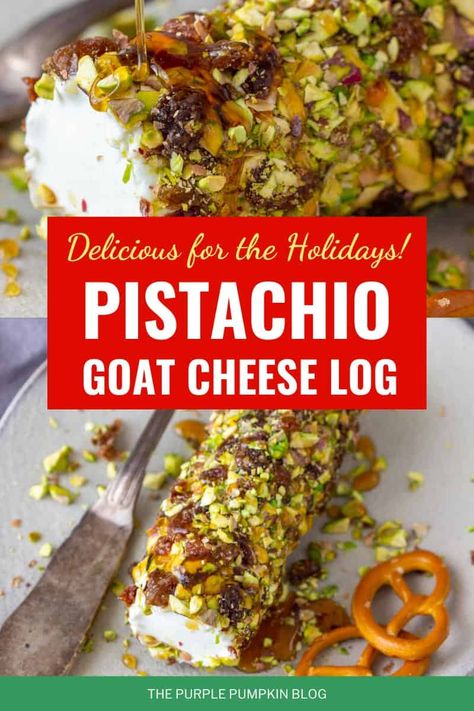 For a quick, easy, and tasty appetizer to serve during the holidays, this Pistachio and Raisin Goat Cheese Log is one to add to your list. The 10-minute recipe uses just 4 ingredients, and is sure to be a hit! Pistachio Goat Cheese, Cheese Log Recipes, Goat Cheese Log, Best Dip Recipes, Best Dip, Food Scales, Cheese Log, Best Christmas Recipes, My Senses