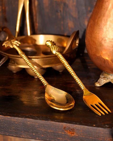 The Golden Elegance for Your Dining Table !! ✨ Elevate your dining experience with our luxurious brass cutlery set, crafted with exquisite detail. Whether you’re hosting a grand dinner or enjoying a cozy meal, these utensils are designed to impress. Agree? 🍴 Why Choose Brass? Aesthetic Appeal: The rich, golden hue adds warmth and elegance to your table setting. Durability: Made from high-quality brass, these utensils are built to last and withstand daily use. Versatility: Perfect for b... Brass Aesthetic, Brass Cutlery, Cozy Meals, Cutlery Set, Dining Experiences, Dining Experience, Table Setting, The Golden, Table Settings