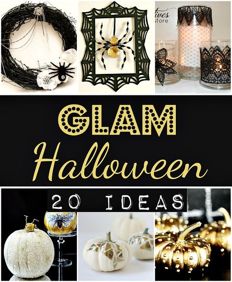 Glam Halloween Decorations Glam Halloween, Elegant Halloween, Halloween Home Decor, Halloween Boo, Halloween Hacks, Hallows Eve, Halloween Cards, Diy Halloween Decorations, Halloween House