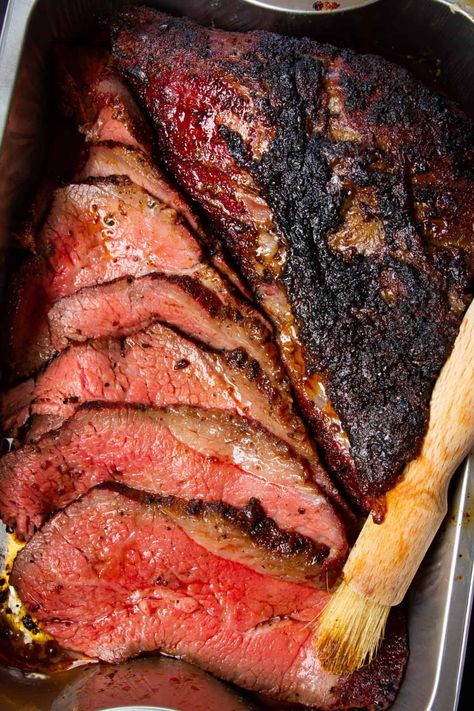 The Best Traeger Smoked Tri Tip (SAVE YOUR MONEY!) Traeger Tri Tip Recipe, Cowboy Ribeye, Smoked Baked Potatoes, Smoked Tri Tip, Smoked Chuck Roast, Cowboy Steak, Smoked Burgers, Traeger Grill Recipes, Ribeye Steak Recipes