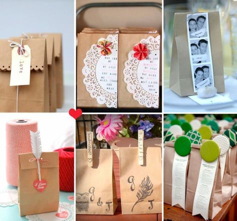 paper bag ideas without handles. Maybe I can figure out how to make a "Bless" stamp/sticker Brown Paper Bags, Paper Bag Crafts, Astuces Diy, בר מצווה, Brown Paper Bag, Cadeau Diy, Wedding Favor Bags, Craft Wedding, Pretty Packaging