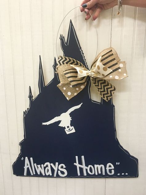 Harry Potter Door Hanger, Harry Potter Door, Statesville Nc, Harry Potter Castle, Castle Doors, Harry Potter Classroom, Hanger Crafts, Hogwarts Letter, Harry Potter Diy