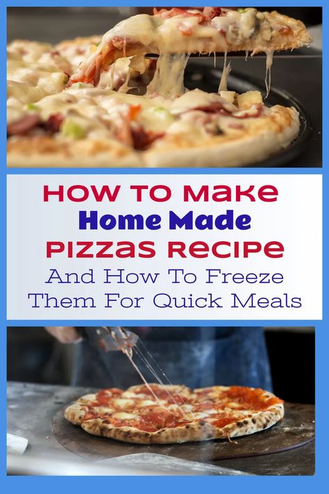 Homemade Frozen Pizza: Make-Ahead Recipe for Quick Meals - Delishably Diy Frozen Pizza, Home Made Pizzas, Homemade Frozen Pizza, Pizzas Recipe, Homemade Pizzas, Freezer Dinners, Personal Pizza, Pizza Recipes Homemade, Deep Dish Pizza