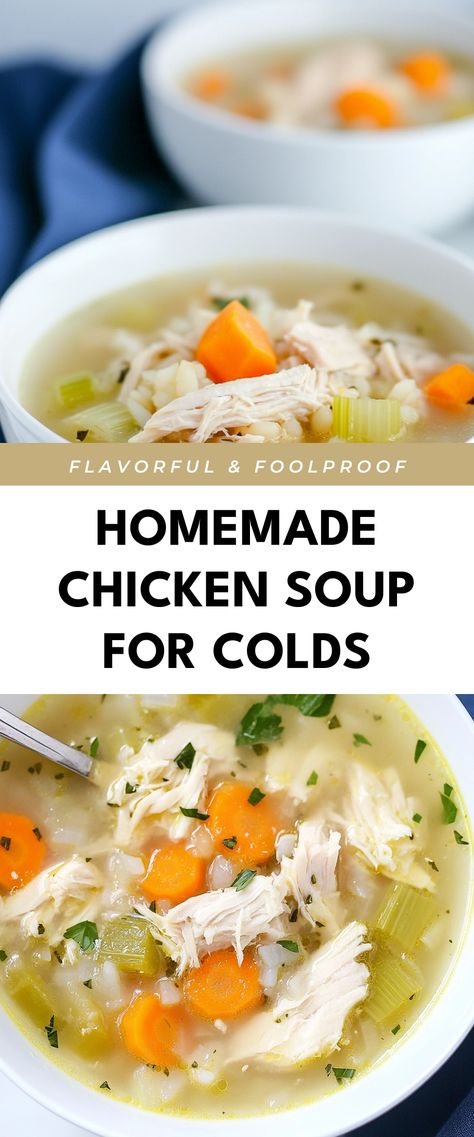 Image for Homemade Chicken Soup for Colds Soups Recipes When Sick, Best Chicken Soup For Sickness, Homemade Soup Recipes For Sickness, Chicken Soup Recipes For Sick, Chicken Soup Sick, Chicken Soup For Colds Feel Better, Healthy Soup For Sickness, Soup For Sore Throat Recipes, Soup For When You Are Sick