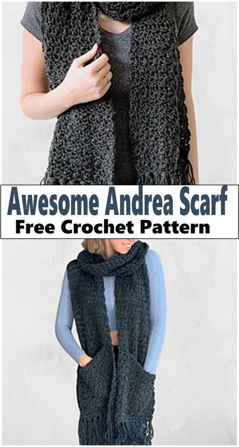 Pocket Scarf Crochet Pattern Crochet Scarf With Hand Pockets, Crochet Scarves With Pockets Free Pattern, Pocket Scarves Free Crochet, Scarf With Pockets Crochet Free Pattern, Crochet Scarf With Pockets Free Pattern, Crochet Pocket Scarf Pattern Free, Pocket Scarf Crochet Pattern Free, Crochet Scarf With Pockets, Crochet Pocket Scarf