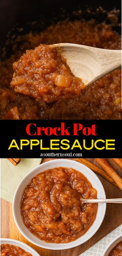 Homemade Crock Pot Applesauce Crock Pot Applesauce, Soul Recipes, Slow Cooker Applesauce, Fruit Sauces, Crockpot Applesauce, Dips Recipes, Delicious Dips, Delicious Dips Recipes, Crockpot Casserole