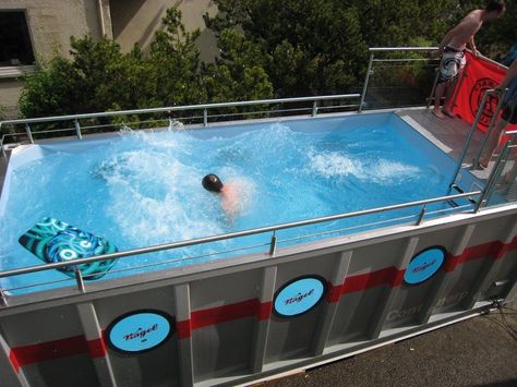 Shipping Container Swimming Pools - Premier Box Piscina Container, Container Pools, Shipping Container Swimming Pool, Shipping Container Ideas, Shipping Container Pool, Container Pool, Shipping Containers For Sale, Used Shipping Containers, Container Home Ideas