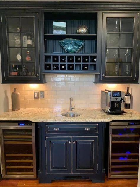 Combination Coffee And Wine Bar, Coffee And Wine Bar Ideas Butler Pantry, Beverage Station With Sink, Bourbon Wet Bar, Armoire Coffee And Wine Bar, Bar Cabinetry, Wine Nook, Bar Pantry, Kitchen Coffee Station