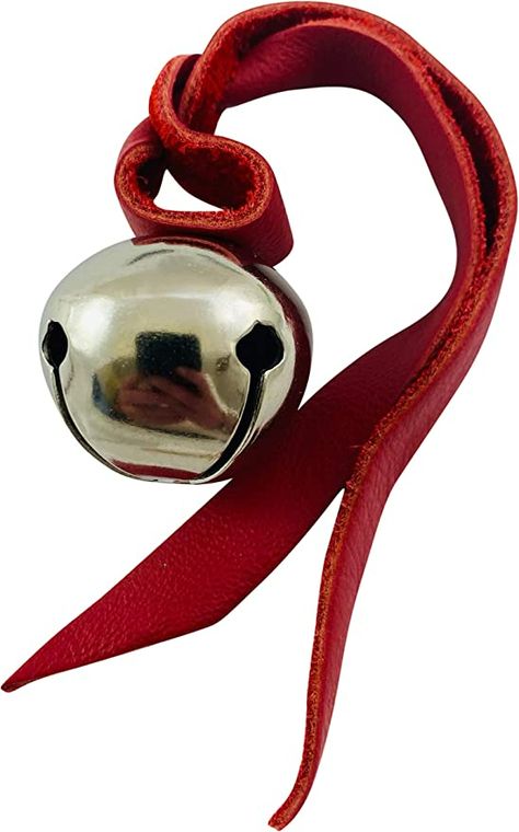 Amazon.com: Westmon Works Believe Ornament Metal Sleigh Bell on Leather Cord Christmas Tree Decoration with Gift Bag : Home & Kitchen Bell Reference, Leather Christmas, Sleigh Bell, Christmas Tree Decoration, Reference Photos, Tree Decoration, Leather Cord, Tree Decorations, Christmas Tree Decorations