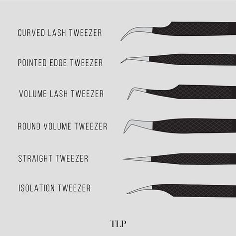 Different Lash Tweezers, Tweezers For Eyelash Extensions, Lash Tweezers Eyelash Extensions, Lash Tech Tools, Lash Tweezers Aesthetic, Lash Extensions Supplies List, Lash Supply List, Lash Extensions Supplies, Lash Tech Beginner Tips