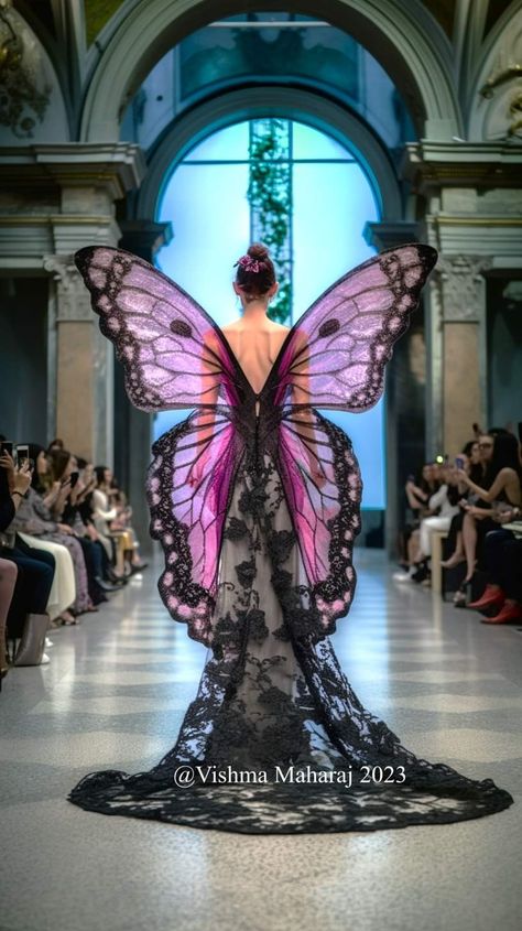 Butterfly Wings Dress, Butterfly Dress Ideas, Butterfly Inspired Fashion, Butterfly Gown, Butterfly Costume, Butterfly Fashion, Fairy Dresses, Fairy Aesthetic, Fantasy Dresses