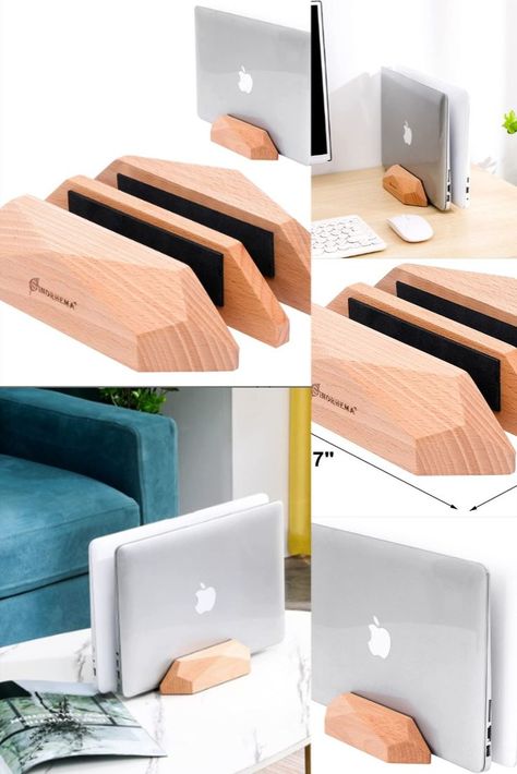 Desk Monitor Stand, Diy Laptop Stand, Vertical Laptop Stand, Lilac Bedroom, Desk Monitor, Laptop Stand For Desk, Designer Room, New Home Essentials, Diy Bedroom Storage