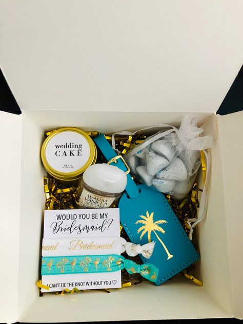 Bridesmaid Proposal Box Bridesmaid Proposal For Beach Wedding, Beach Wedding Bridesmaid Proposal, Destination Bridesmaid Proposal, Destination Wedding Bridesmaid Proposal, Mamma Mia Wedding, Tropical Destination Wedding, Beach Wedding Bridesmaids, Proposal Boxes, Beach Proposal