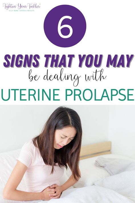 Whether you know something isn't quite right in your body, or you know for sure you're dealing with uterine prolapse and are looking treatments that aren't invasive, this post is for you! We're sharing 6 signs that you may be dealing with uterine prolapse, and what we recommend as next best steps for healing. Plus, be sure to sure to try our FREE at-home technique today, we promise it will feel good! Uterine Prolapse Symptoms, Prolapsed Uterus Symptoms, Prolapsed Uterus, Uterine Polyps, Silent Reflux, Uterine Prolapse, Pelvic Floor Therapy, Silly Names, Pelvic Organ Prolapse