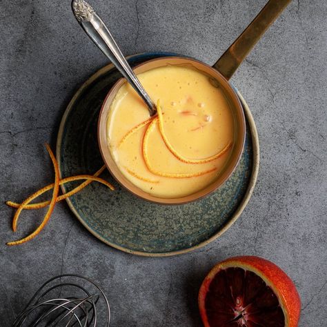 Mother Sauce, Large Glass Bowl, Food Sauces, Blood Orange Juice, Lunch Dinner Ideas, Hollandaise Sauce, French Cooking, Clarified Butter, Orange Zest