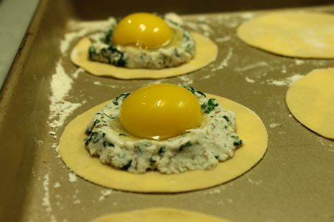 raviolo | Uova da Raviolo (Ravioli with an Egg Inside) Community Supported Agriculture, Stanford University, Mac N Cheese, Yummy Yummy, An Egg, Egg Yolk, Ravioli, Italian Recipes, Cooking And Baking