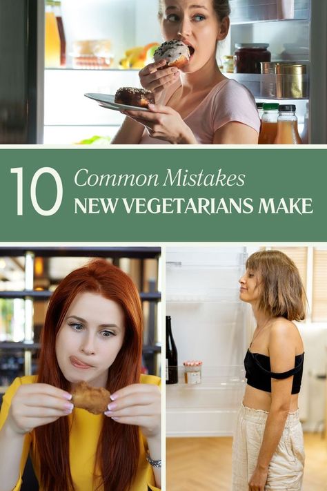 New to the veggie life? These 10 mistakes might surprise you! Learn how to go vegetarian the right way! Becoming A Vegetarian, How To Become Vegetarian, How To Go Vegetarian, Becoming Vegetarian, Go Vegetarian, New Vegetarian, Lifestyle Hack, Going Vegetarian, Easy Meal Plans