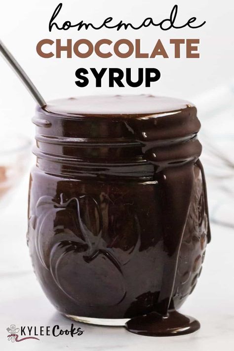 Best Chocolate Milk, Chocolate Syrup Recipe, Chocolate Syrup Recipes, Homemade Brownie Mix, Homemade Chocolate Syrup, Homemade Chocolate Sauce, Chocolate Sauce Recipes, Homemade Syrup, Homemade Applesauce