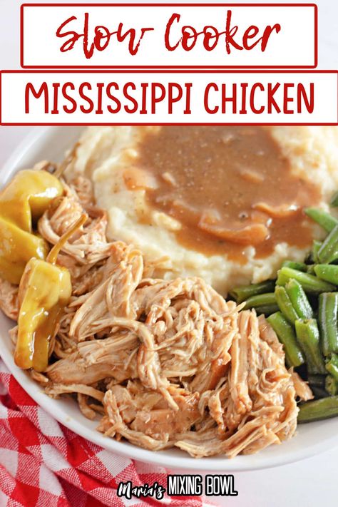 Mississippi Chicken Crockpot, Mississippi Chicken Slow Cooker, Chicken Slow Cooker, Mississippi Chicken, Zesty Chicken, Au Jus Gravy, Pepperoncini Peppers, Mississippi Pot Roast, State Foods