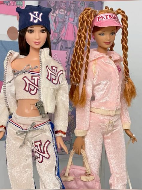 Barbie Restyle, 90s Hip Hop Outfits, Y2k Barbie, Doll Customization, Barbie Hairstyle, Barbie 2000, Fashion 2000s, Custom Barbie, Barbie Wardrobe