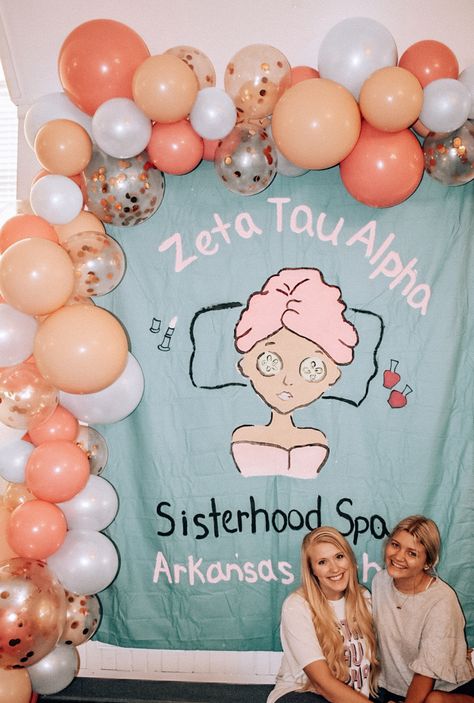 Sisterhood Events, Community Relations, Sisterhood Retreat, Recruitment Ideas, Founders Day, Zeta Tau Alpha, Sorority Recruitment, Spa Day, Sorority