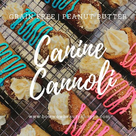 Dog Cannoli Recipe, Dog Bakery Ideas, Dog Baking, Dog Treat Packaging, Pet Bakery, Munchies Recipes, Pet Treats Recipes, Dog Treats Homemade Easy, Organic Dog Treats